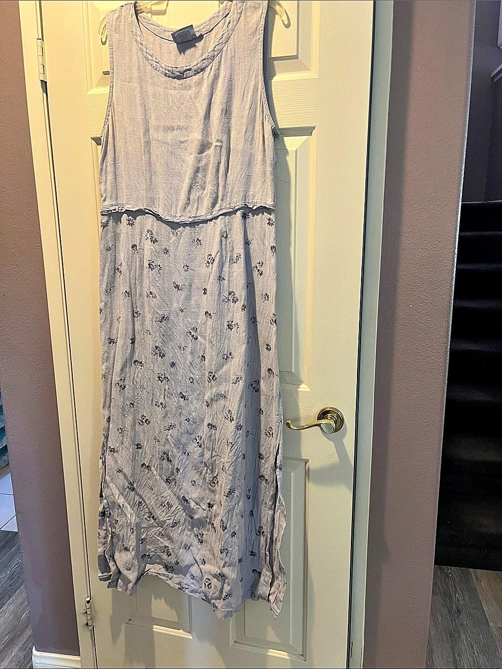 Cotton Stuff Classic Floral Maxi Dress in lavender